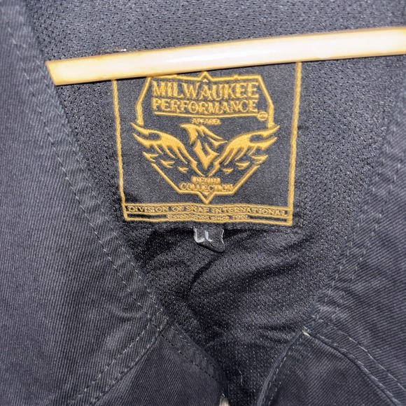 Milwaukee Performance Black Denim Motorcycle Vest Gun Pocket NWT L - Picture 5 of 10